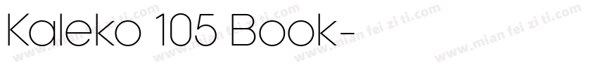 Kaleko 105 Book字体转换